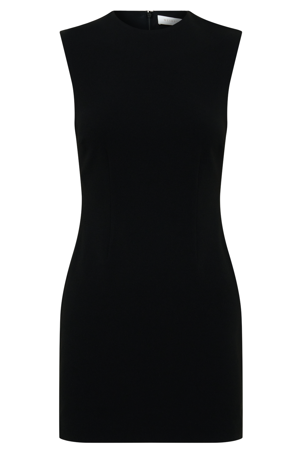 Fion Sleeveless Stretch Crepe Mini Dress - Black