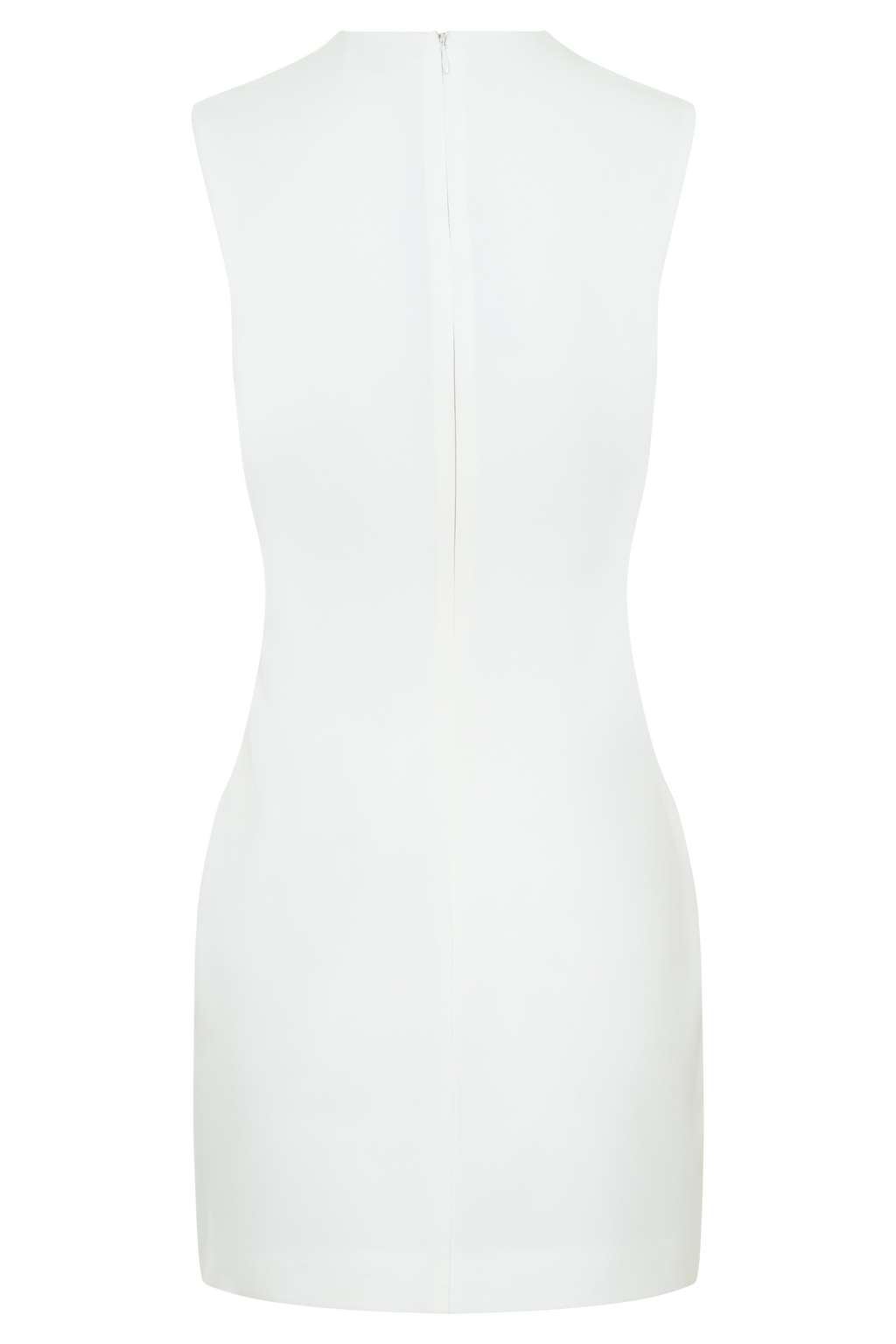 Fion Sleeveless Stretch Crepe Mini Dress - White