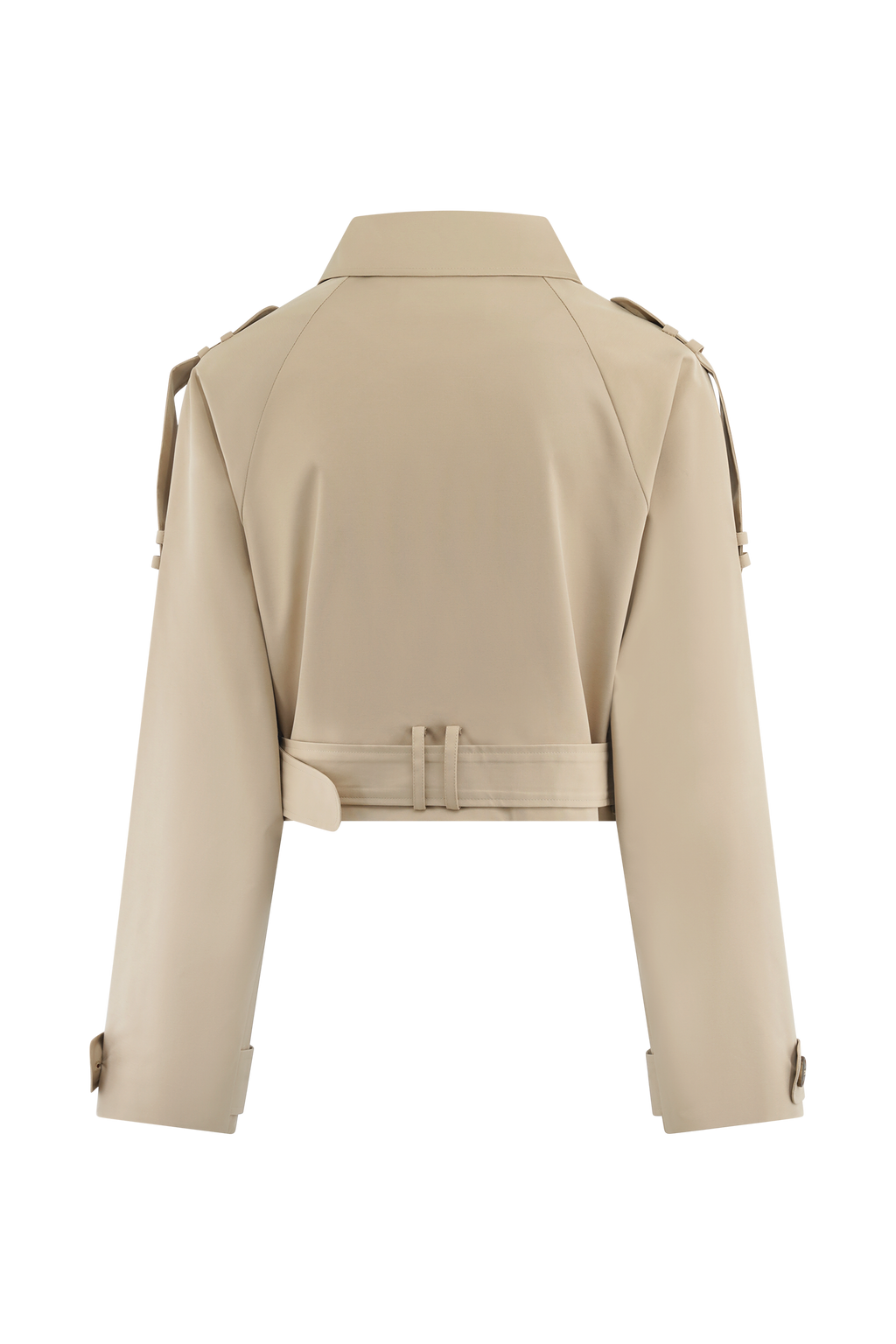 Frank Cropped Collared Jacket - Camel