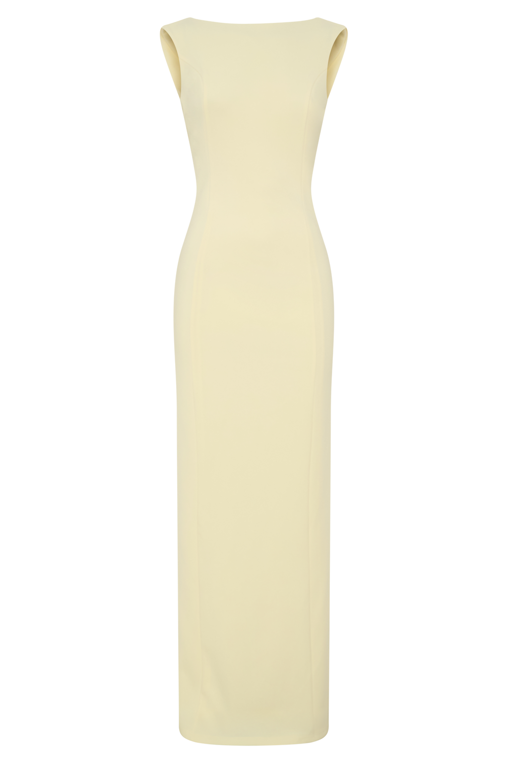 Galilea Crepe Draped Maxi Dress - Lemon