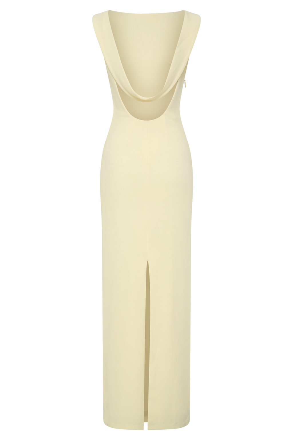 Galilea Crepe Draped Maxi Dress - Lemon