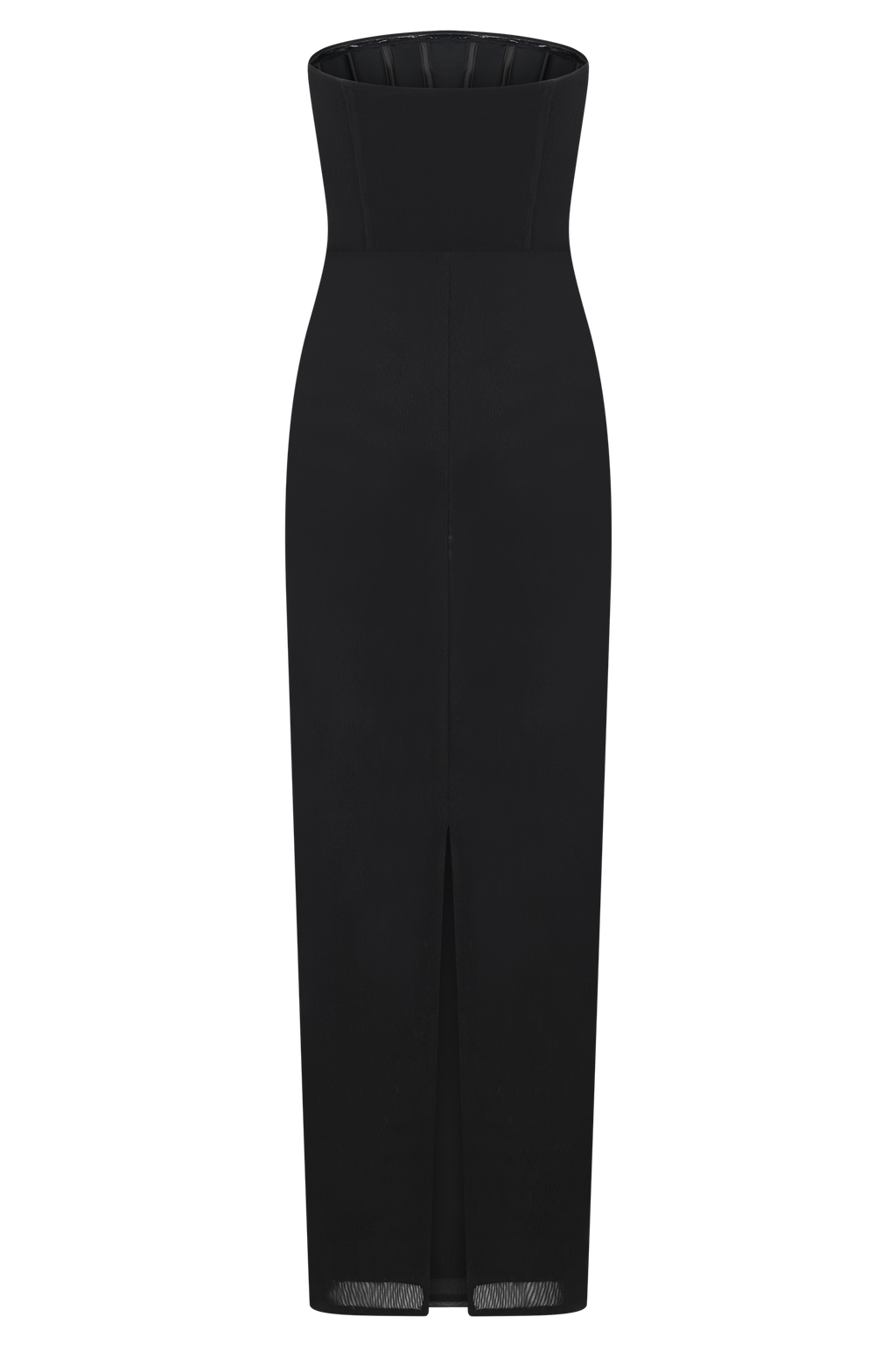 Gemma Strapless Mesh Maxi Dress - Black