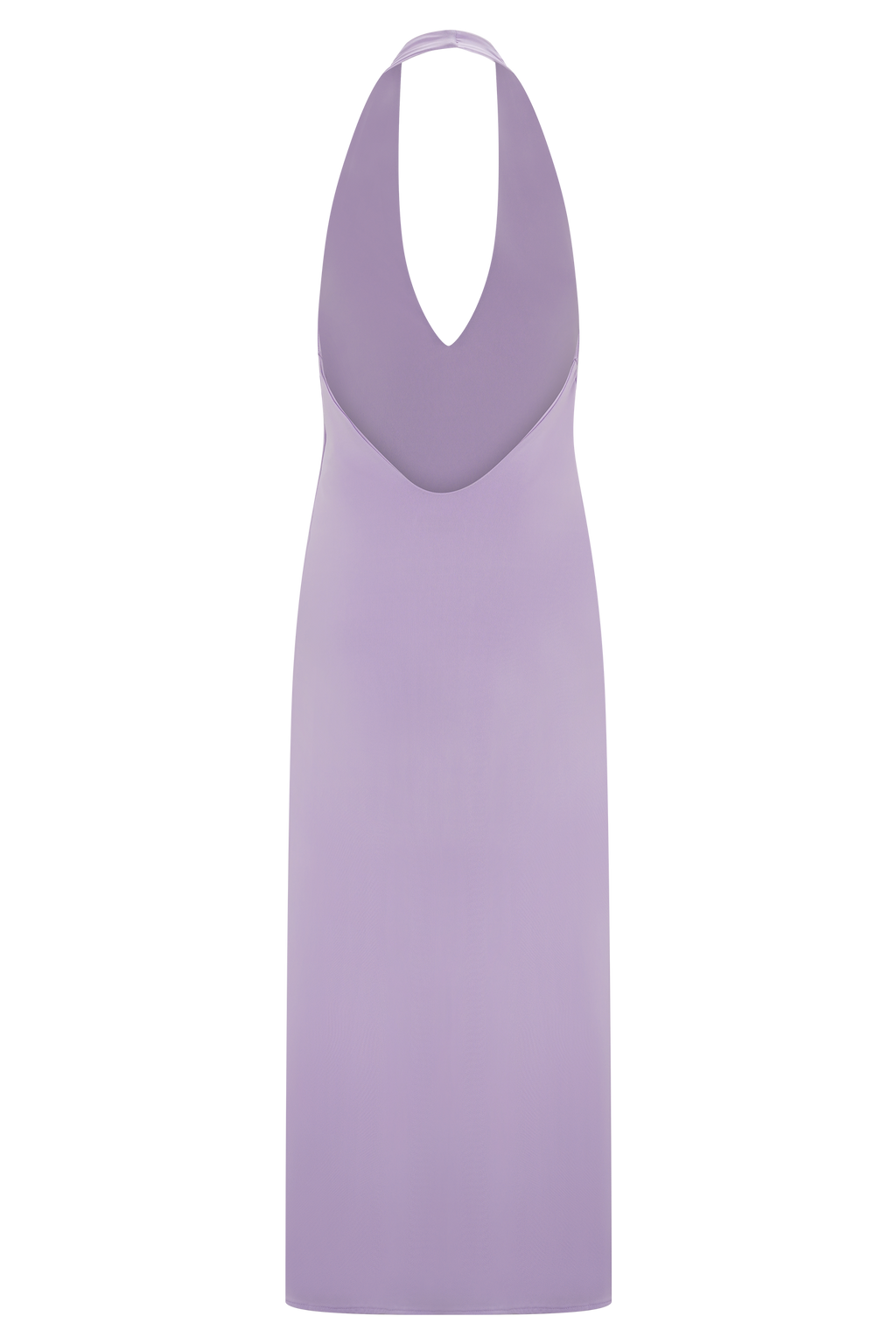 Genie Slinky Halter Midi Dress - Lilac