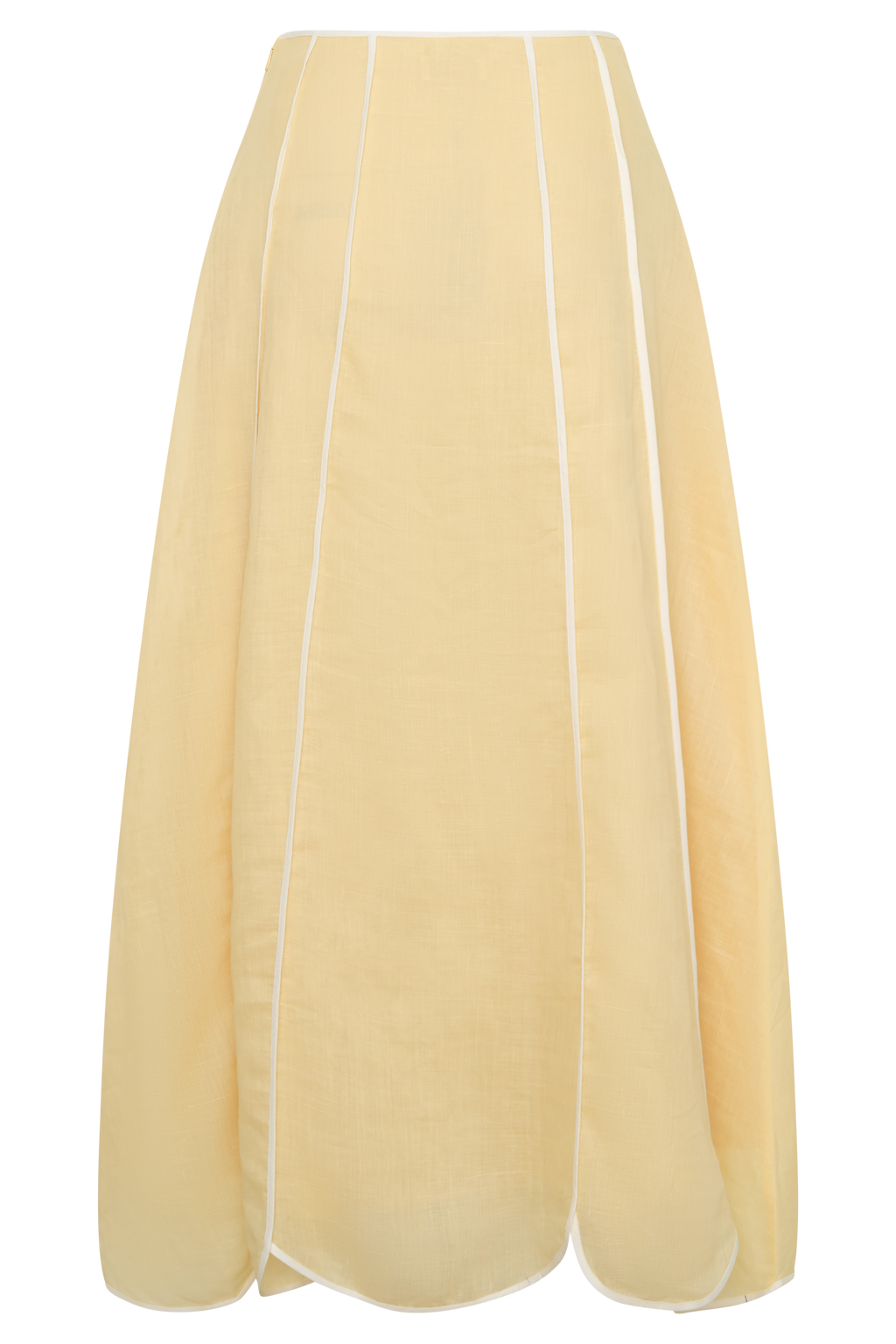 Georgia Panelled Midi Skirt - Butter
