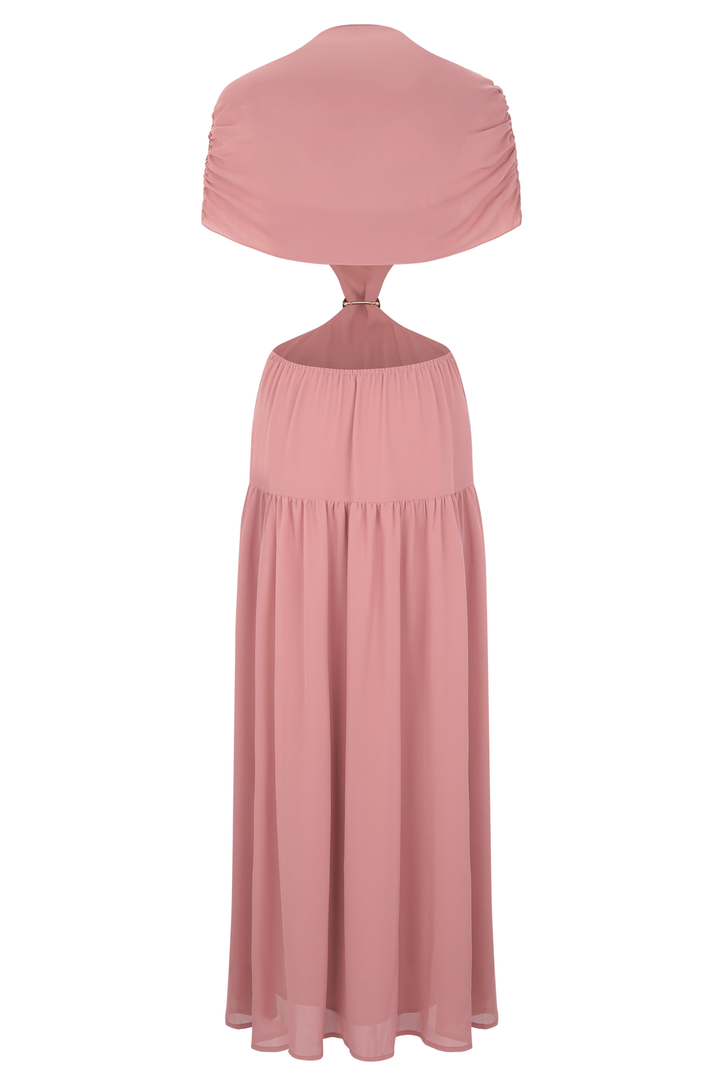 Georgina Chiffon Midi Dress - Burnt Rose
