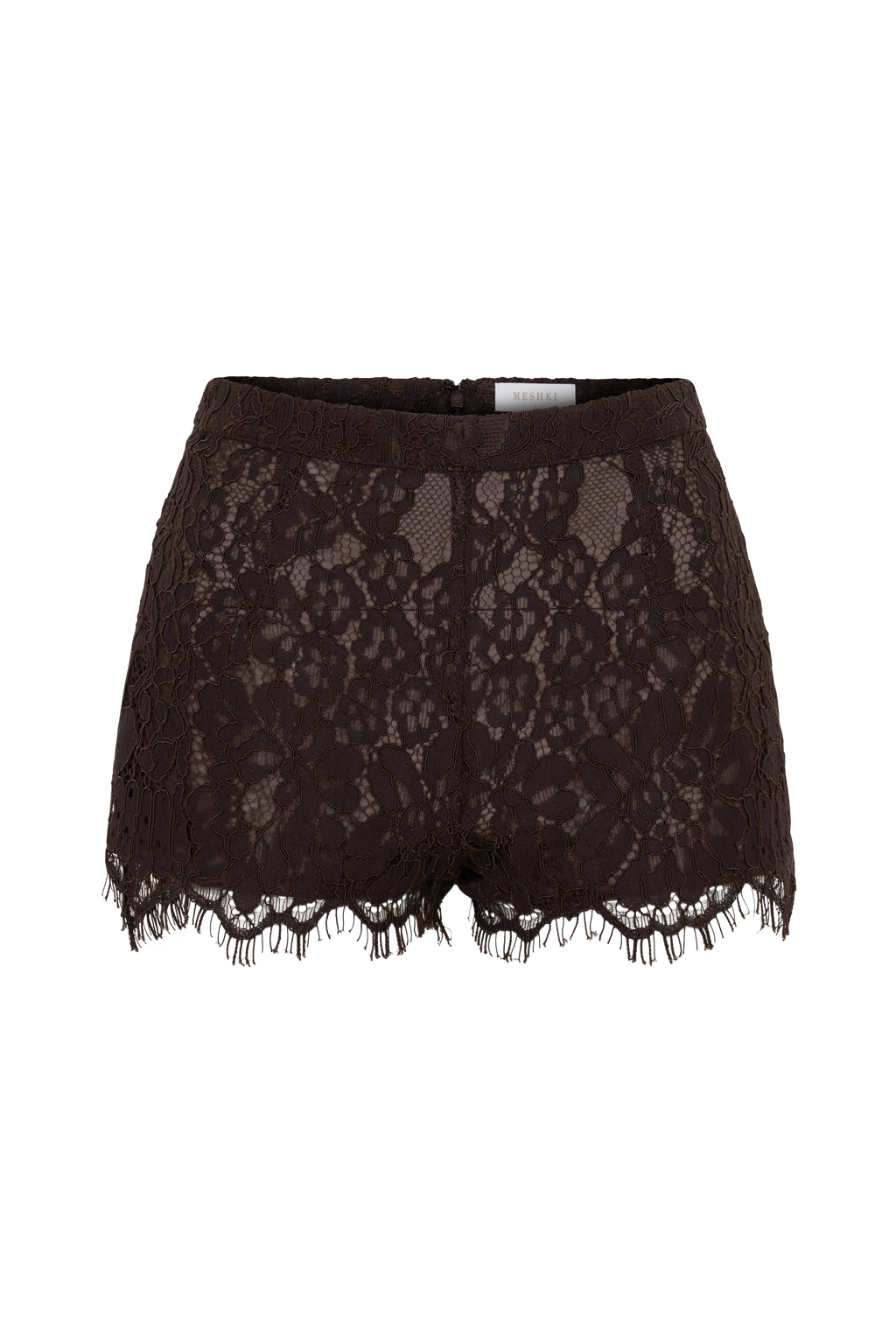 Gigi Lace Mini Shorts - Dark Chocolate
