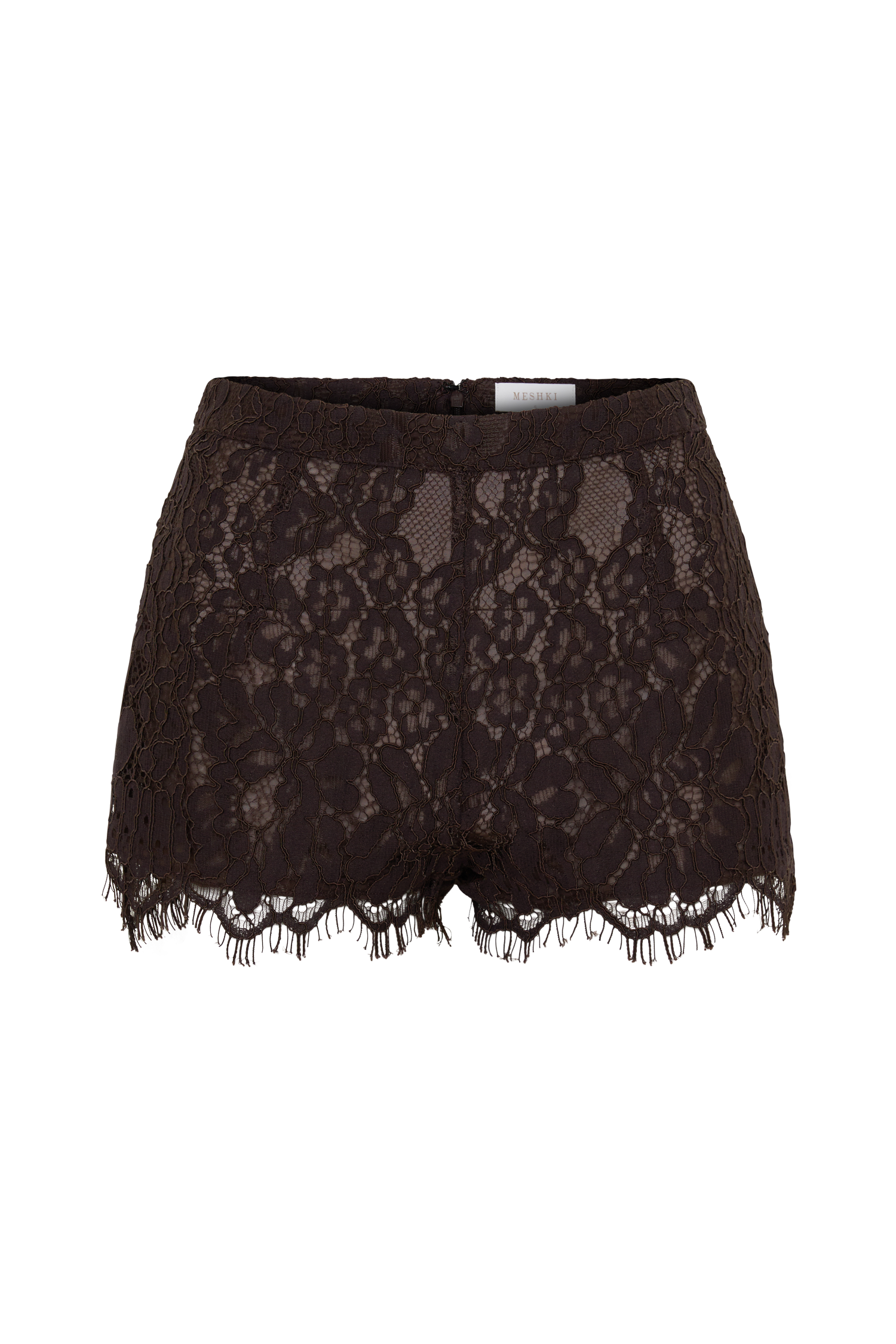 Gigi Lace Mini Shorts - Dark Chocolate
