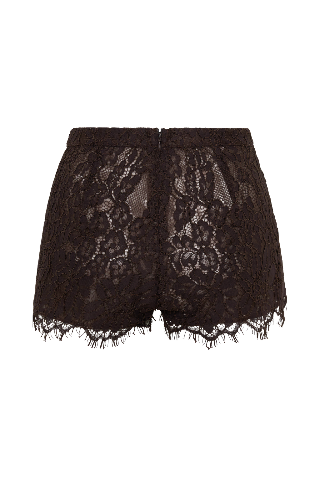 Gigi Lace Mini Shorts - Dark Chocolate
