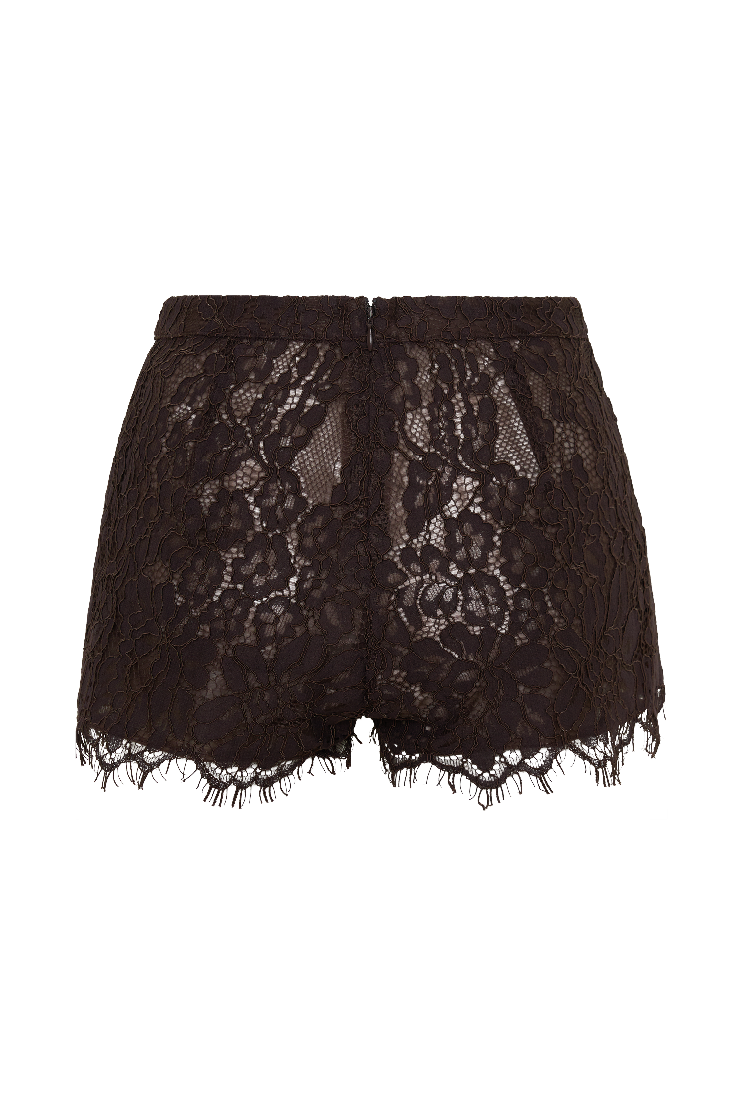 Gigi Lace Mini Shorts - Dark Chocolate