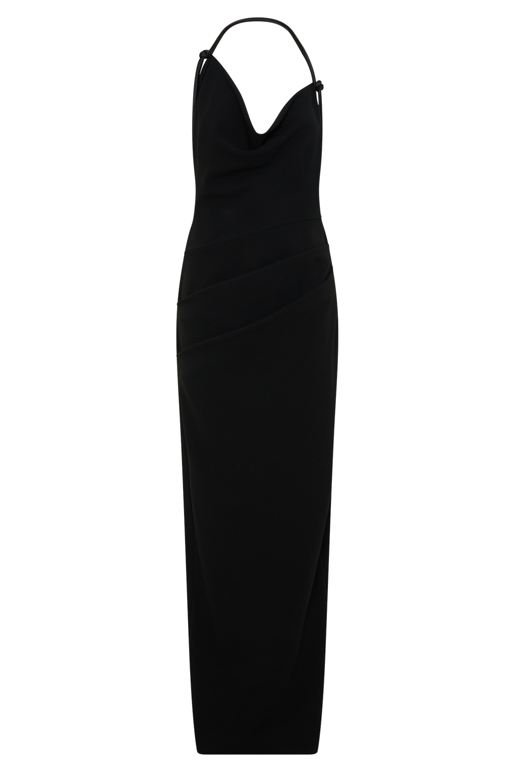 Gracie Halter Maxi Dress - Black
