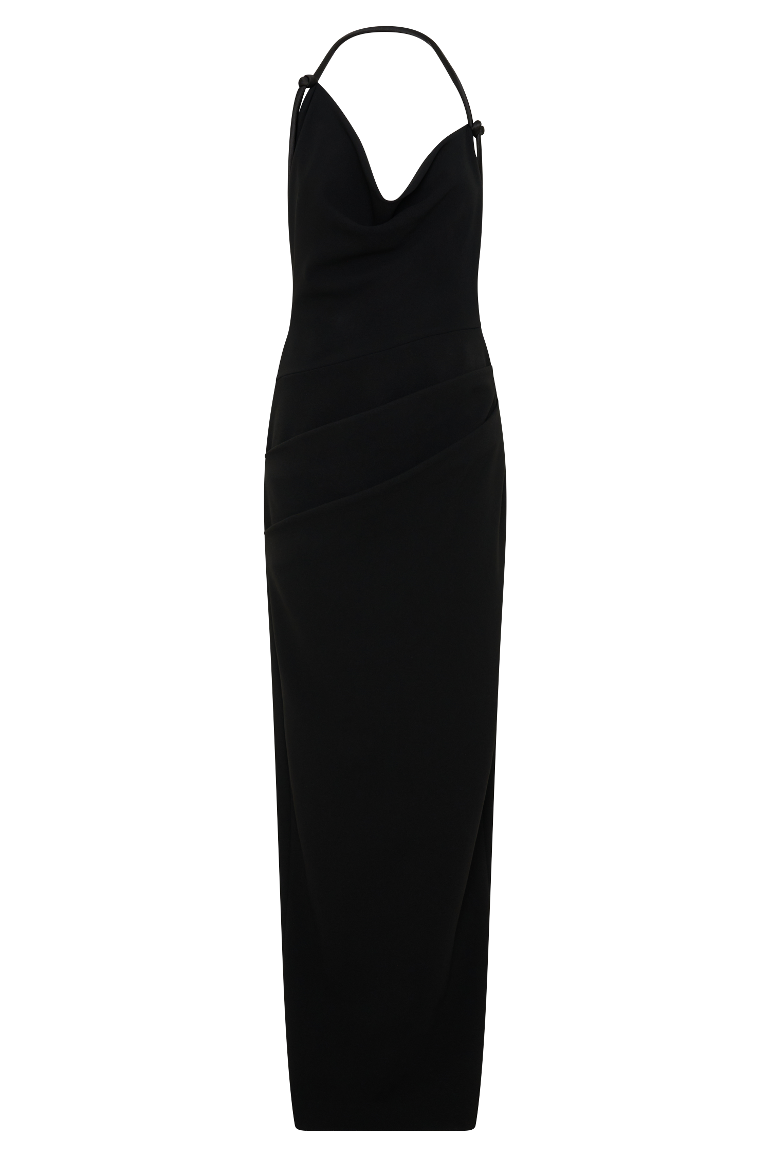 Gracie Halter Maxi Dress - Black