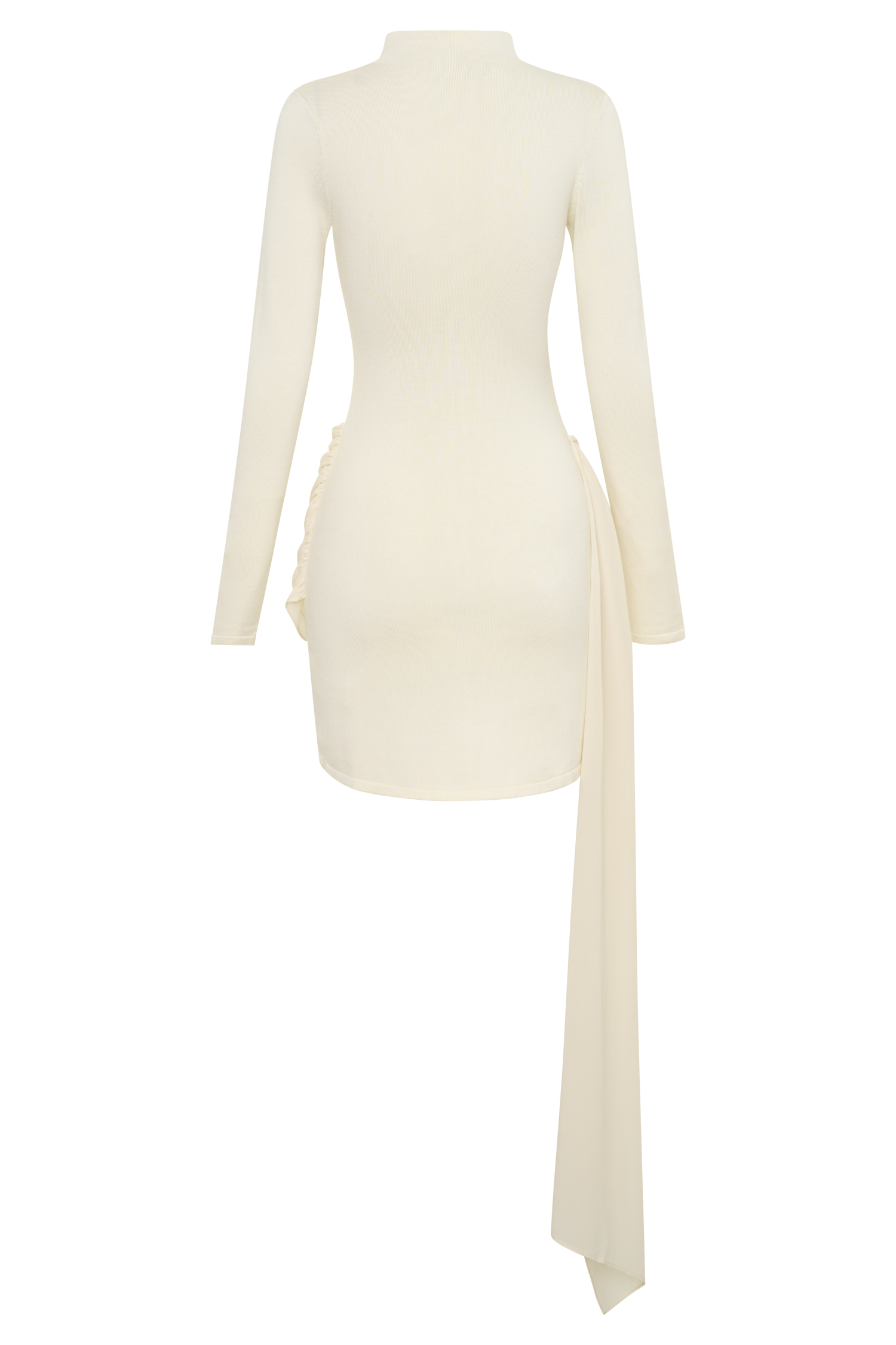 Grayson Knit Chiffon Mini Dress - Buttercream