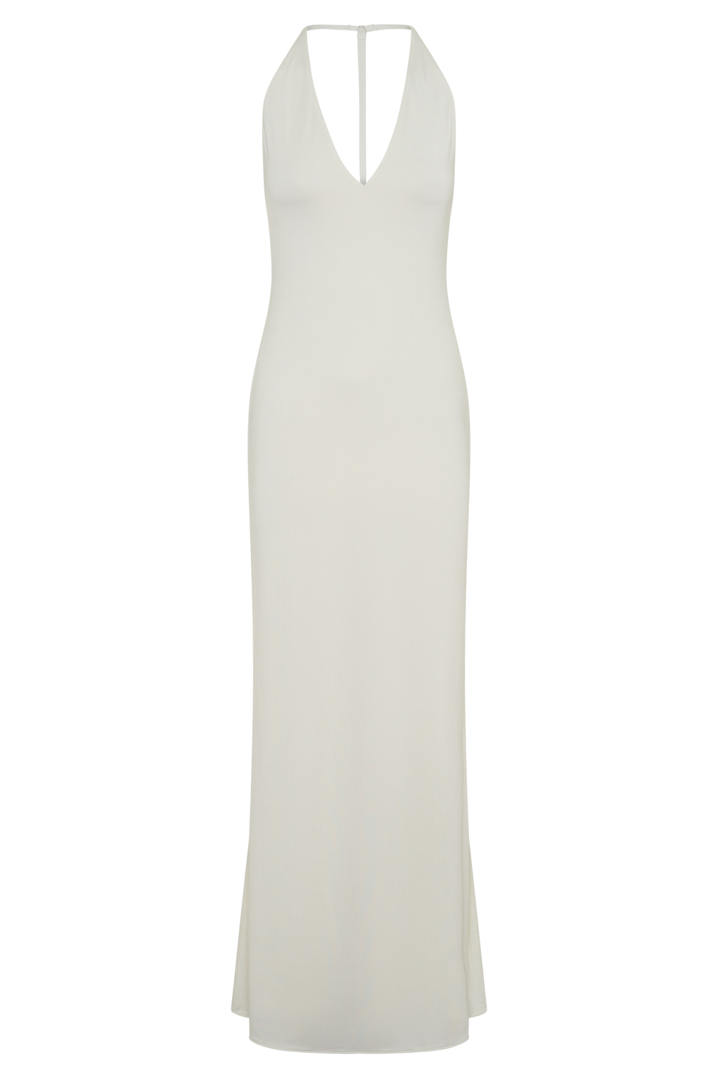 Hana Slinky Plunge Maxi Dress - Ivory