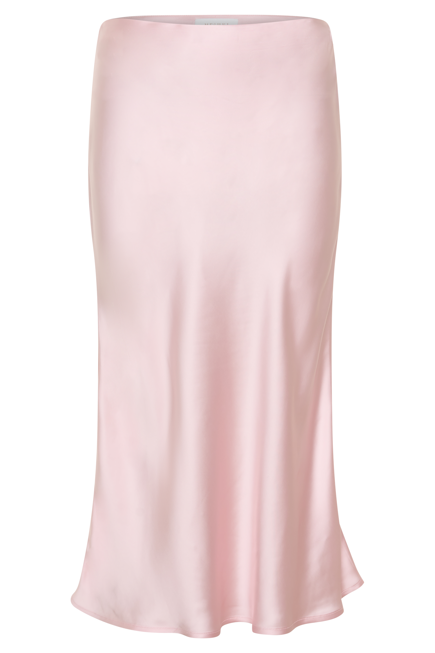 Hattie Satin Midi Skirt - Pale Pink