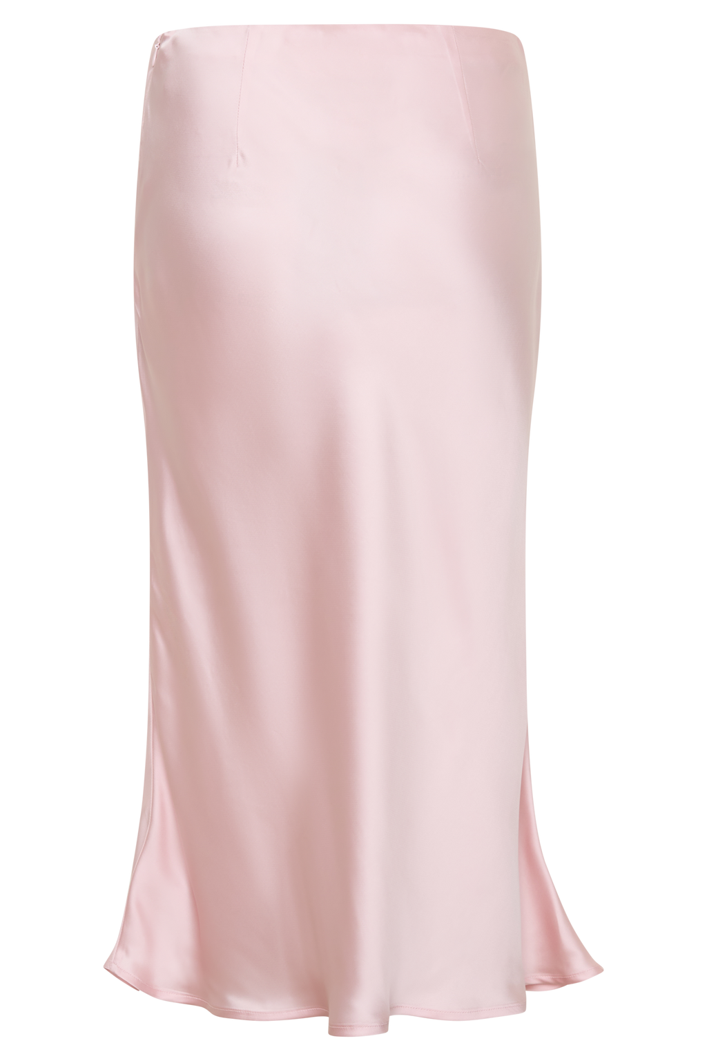 Hattie Satin Midi Skirt - Pale Pink