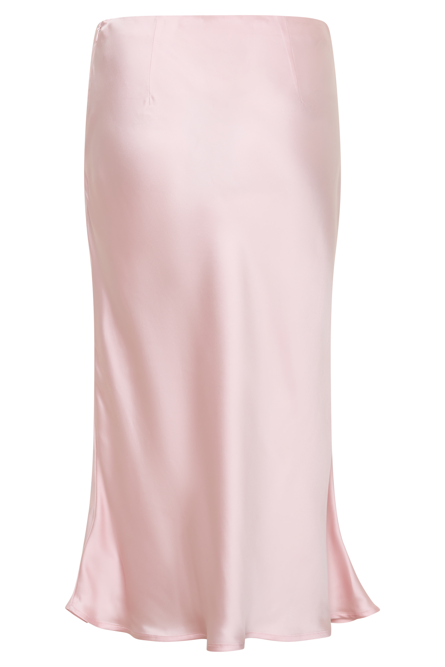 Hattie Satin Midi Skirt - Pale Pink