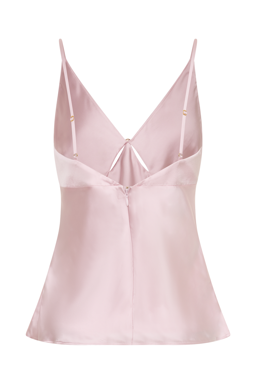 Hattie Satin Sleeveless Top - Pale Pink