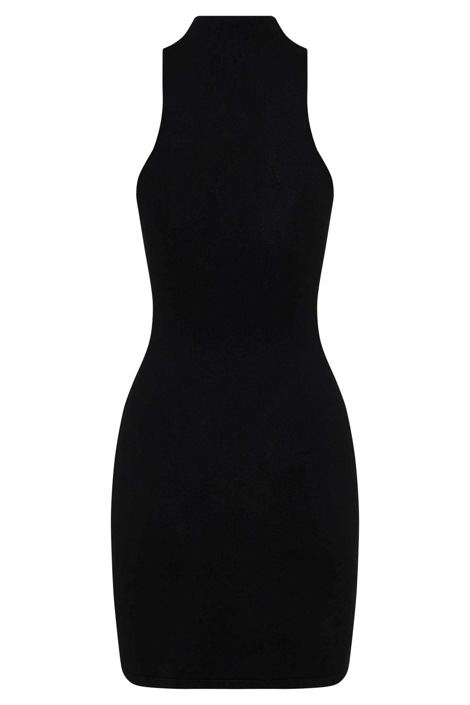 Hector Halter Neck Knit Mini Dress - Black