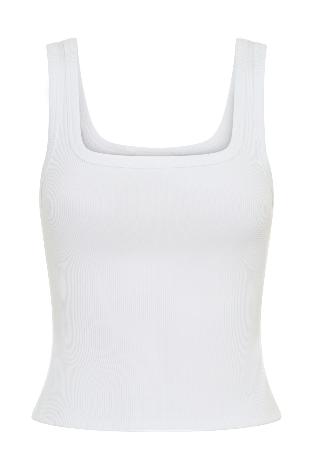 Ismay Square Neck Tank - White