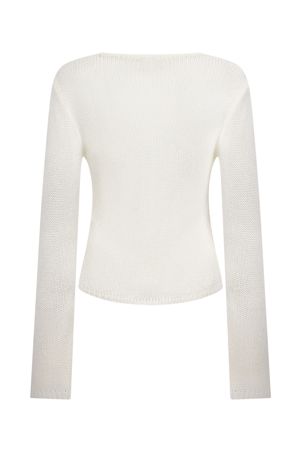 Isabella Long Sleeve Knit Top - White