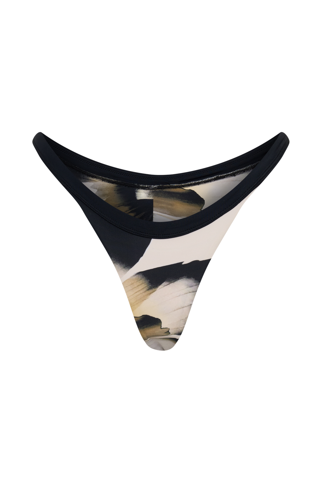 Isla Brazilian Bikini Bottom - Ivory Oversized Floral Print