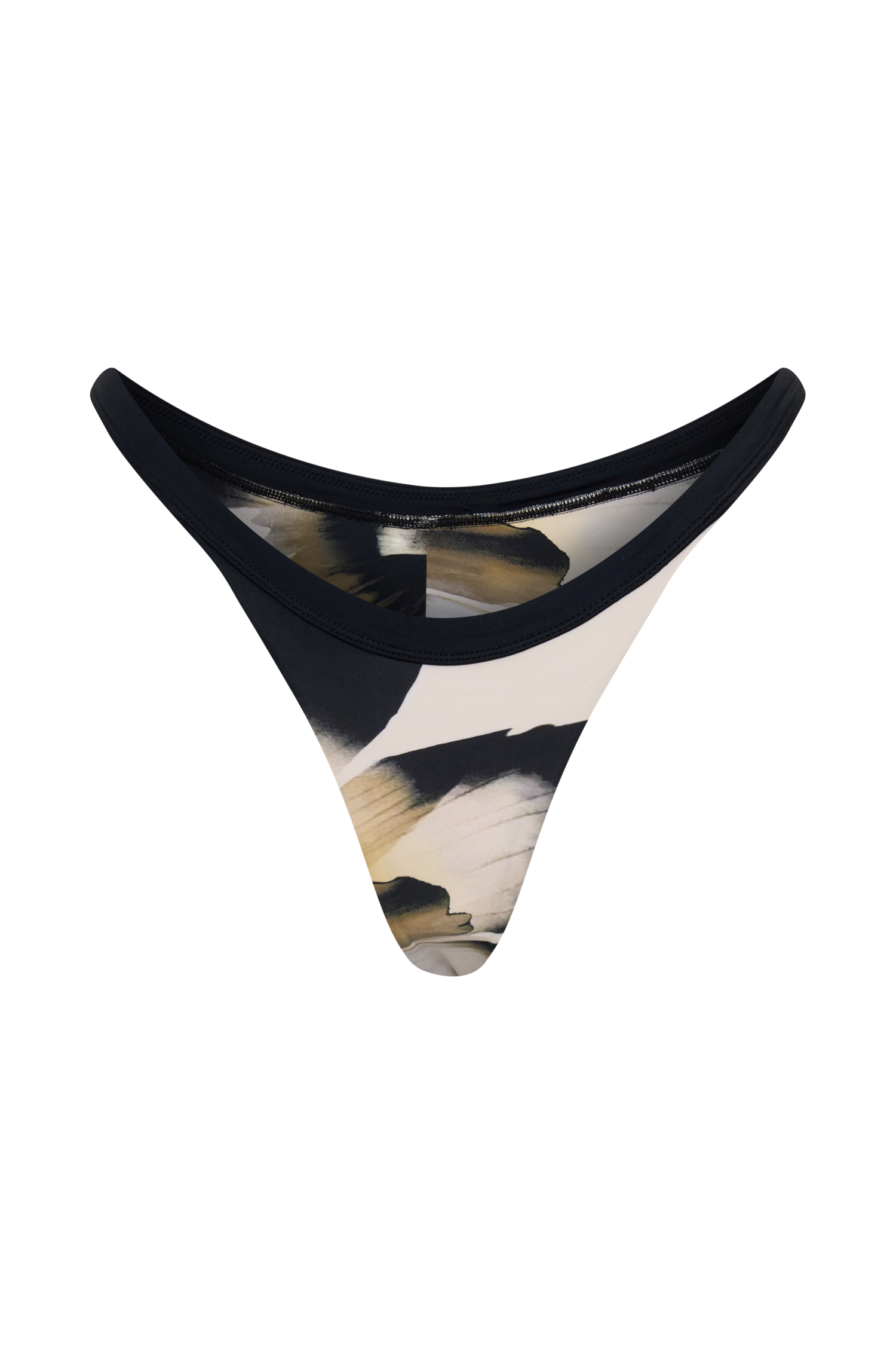 Isla Brazilian Bikini Bottom - Ivory Oversized Floral Print