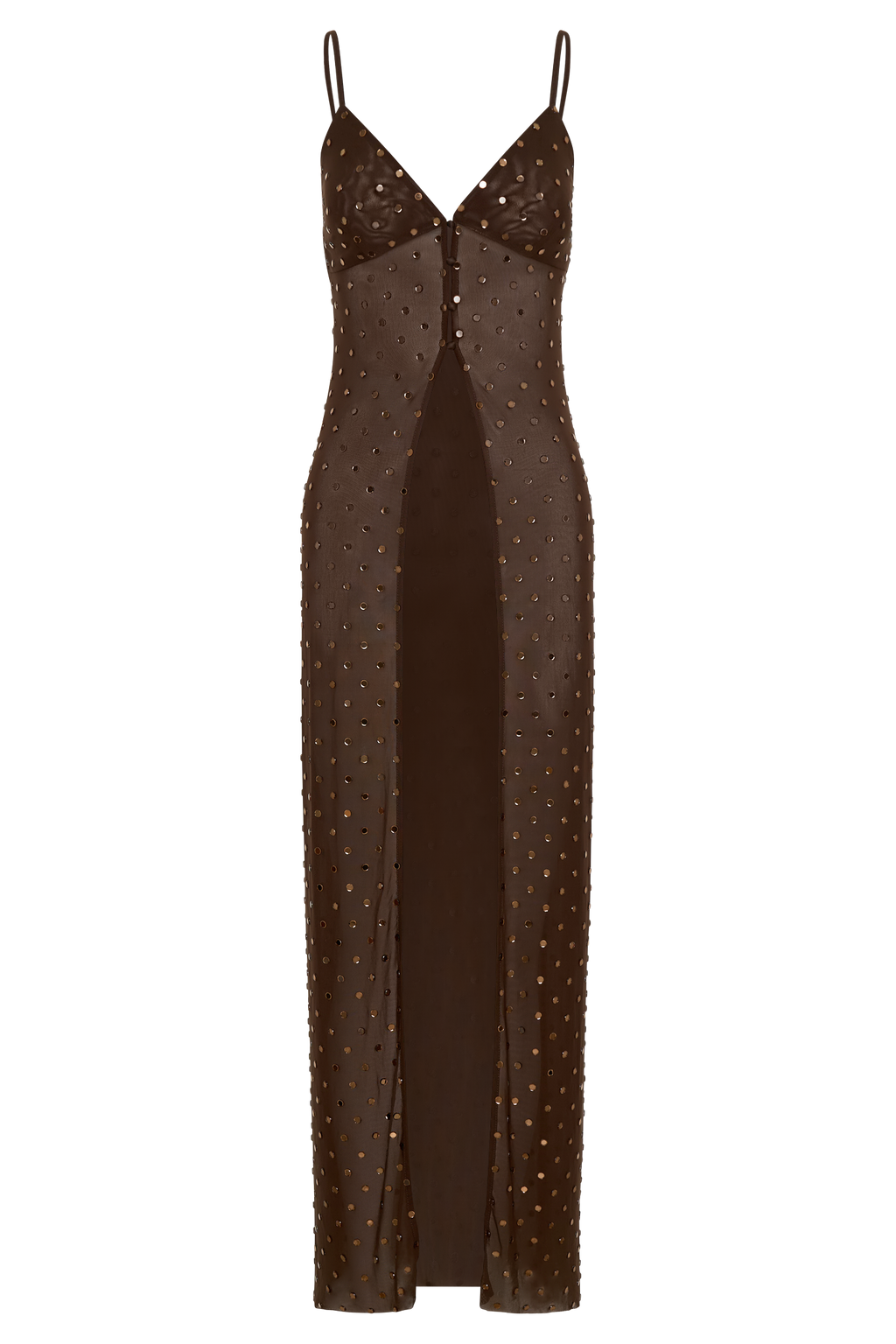 Jackie Longline Diamante Top - Chocolate