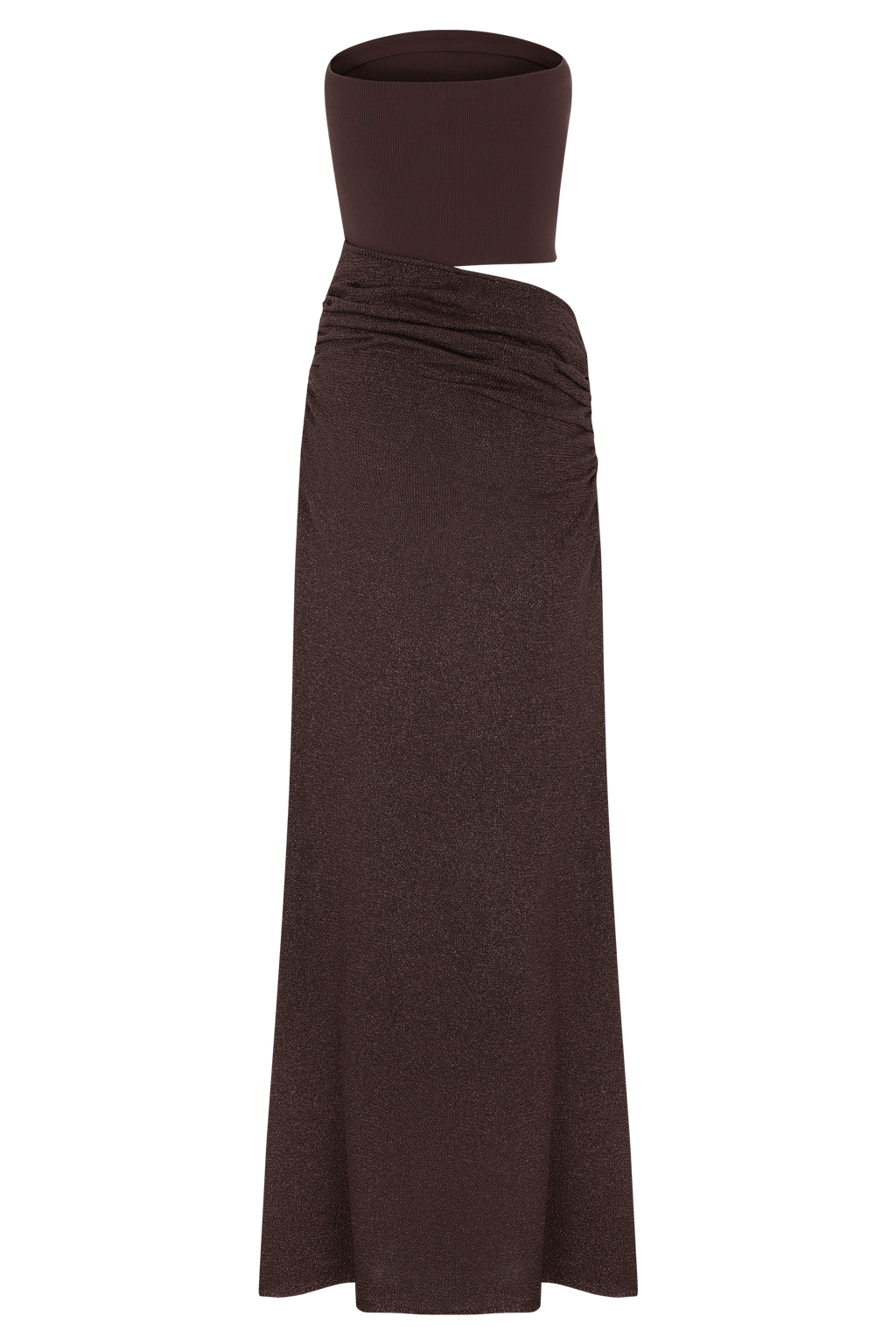 Jasiel Strapless Knit Maxi Dress - Chocolate