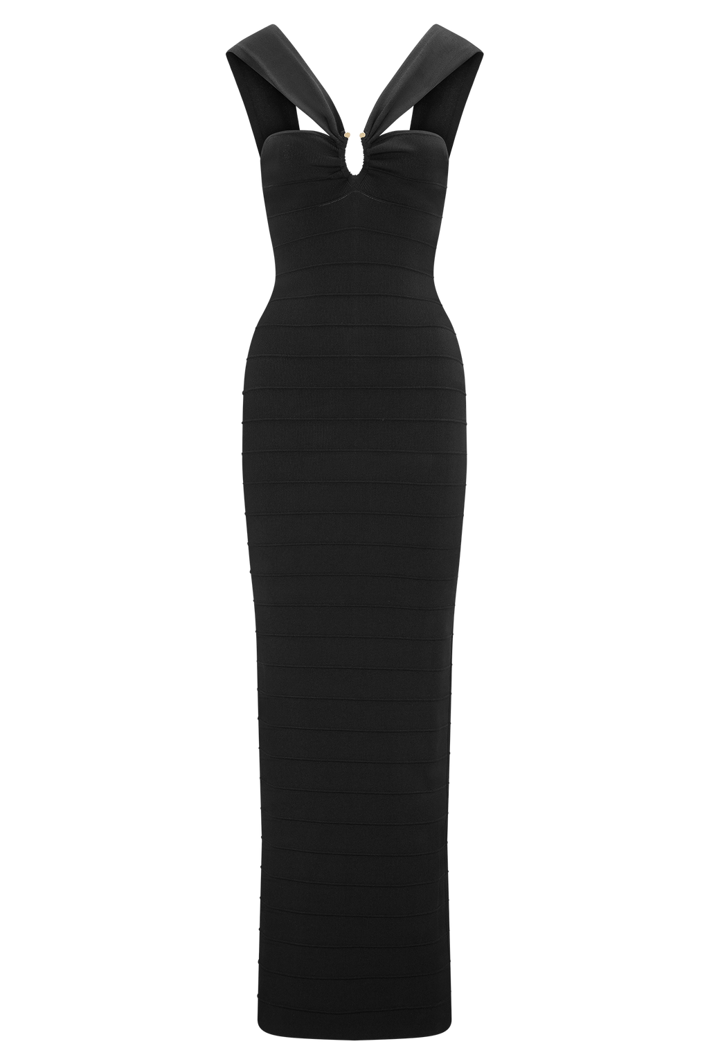 Jaylen Bandage Knit Maxi Dress - Black