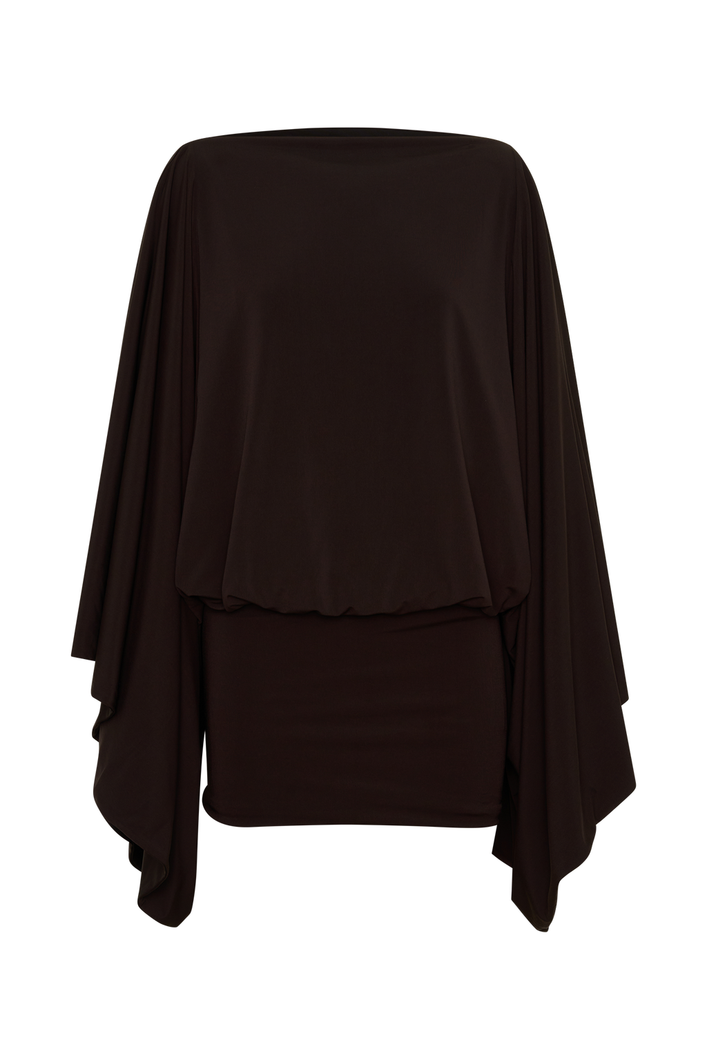 Jessy Draped Mini Dress - Dark Chocolate