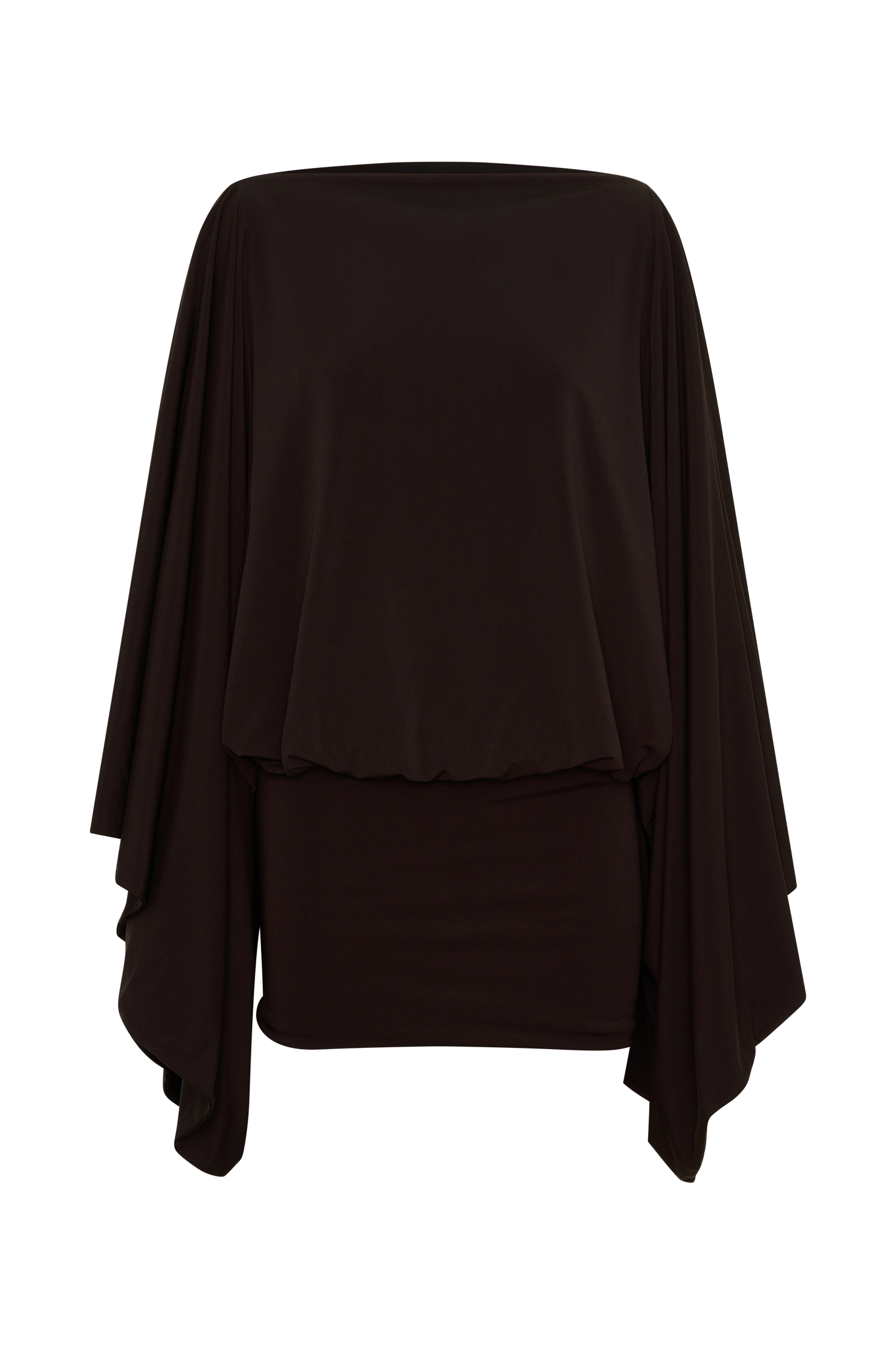 Jessy Draped Mini Dress - Dark Chocolate