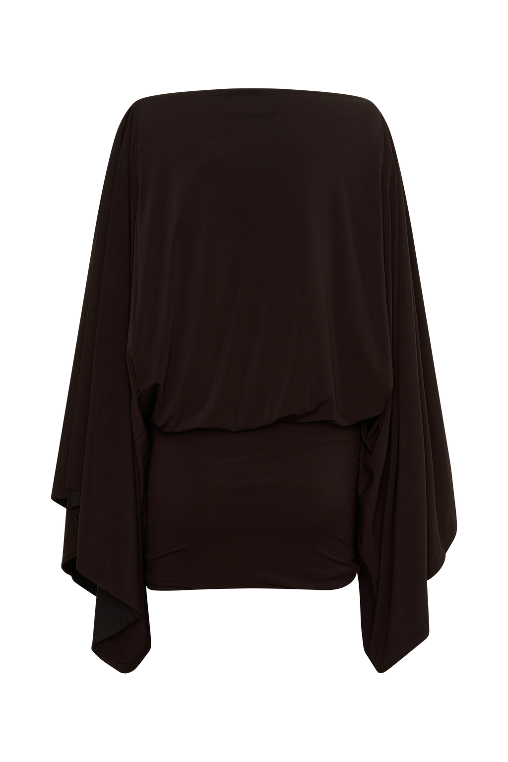 Jessy Draped Mini Dress - Dark Chocolate