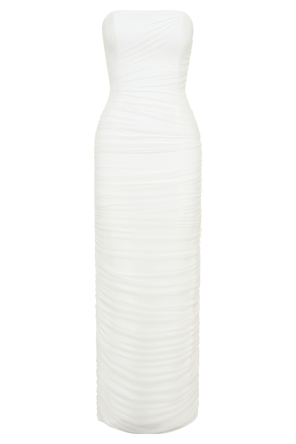 Jianna Strapless Mesh Maxi Dress - Ivory