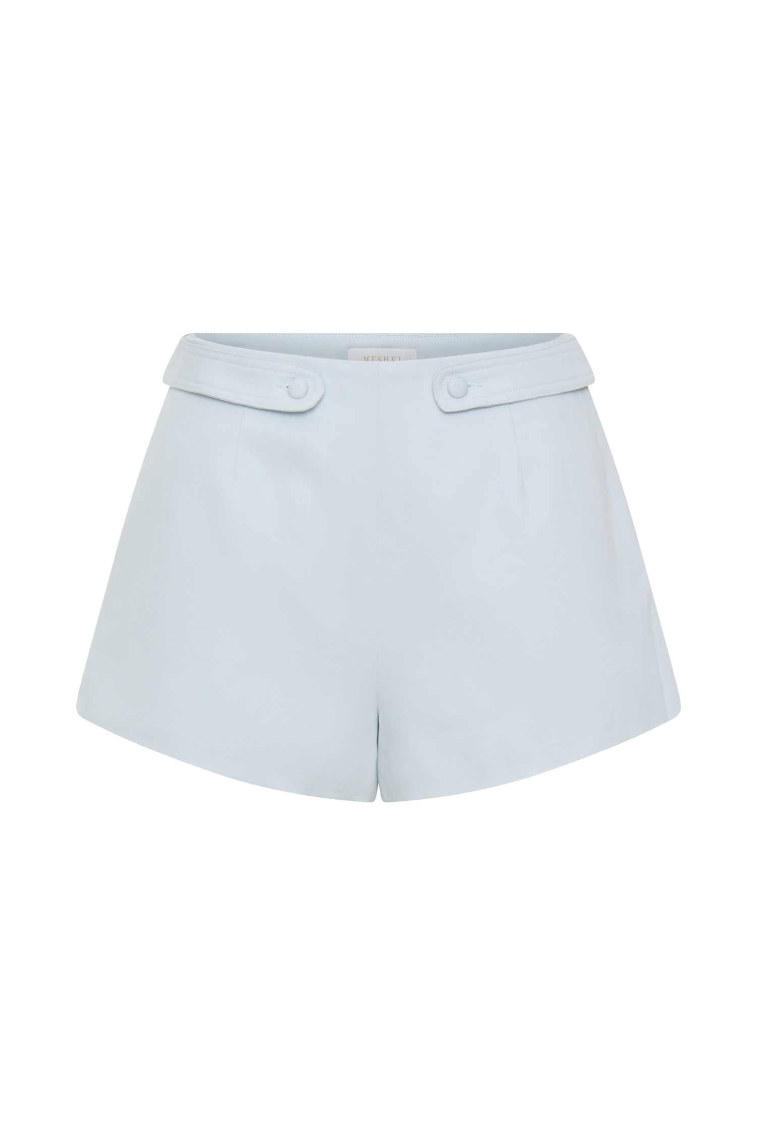 Josephine Cotton Shorts With Waistbands - Ice Blue