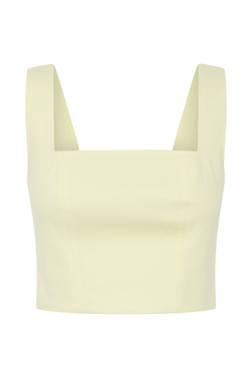 Josephine Crop Top With Open Back - Lemon