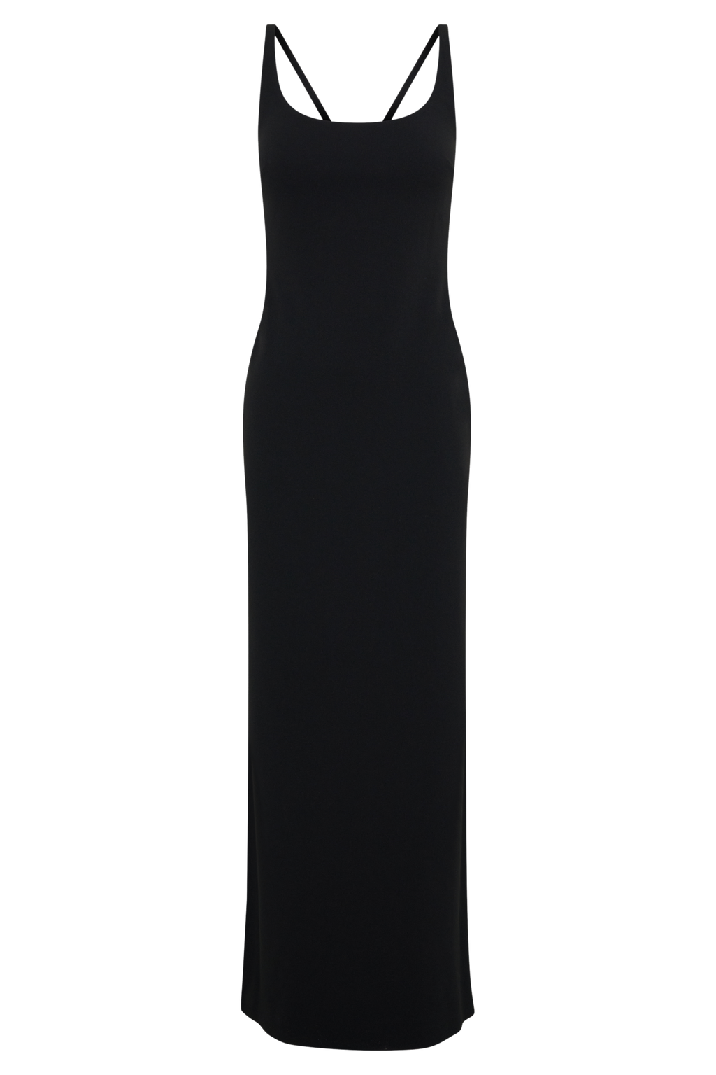 Julian Crepe Strapped Back Maxi Dress - Black