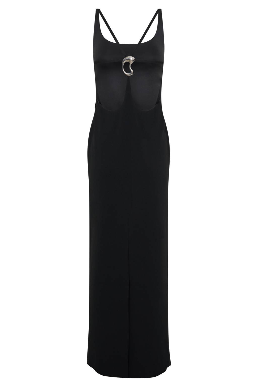 Julian Crepe Strapped Back Maxi Dress - Black