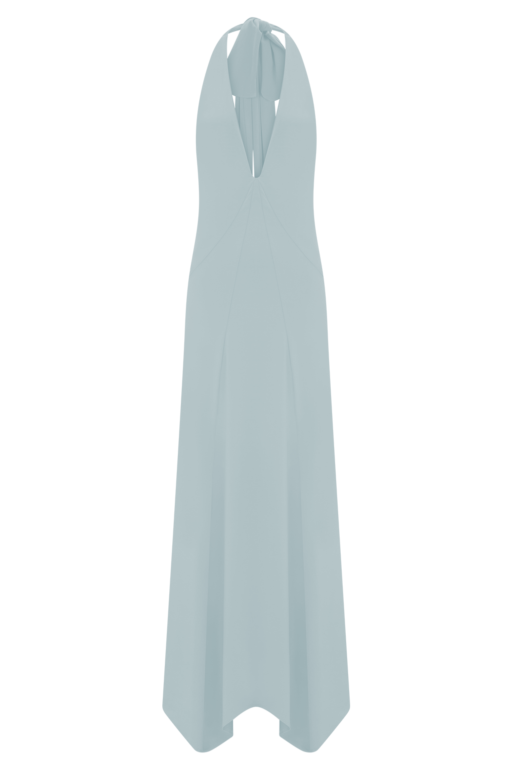 Juliet Slinky Maxi Dress With Scarf - Pale Blue