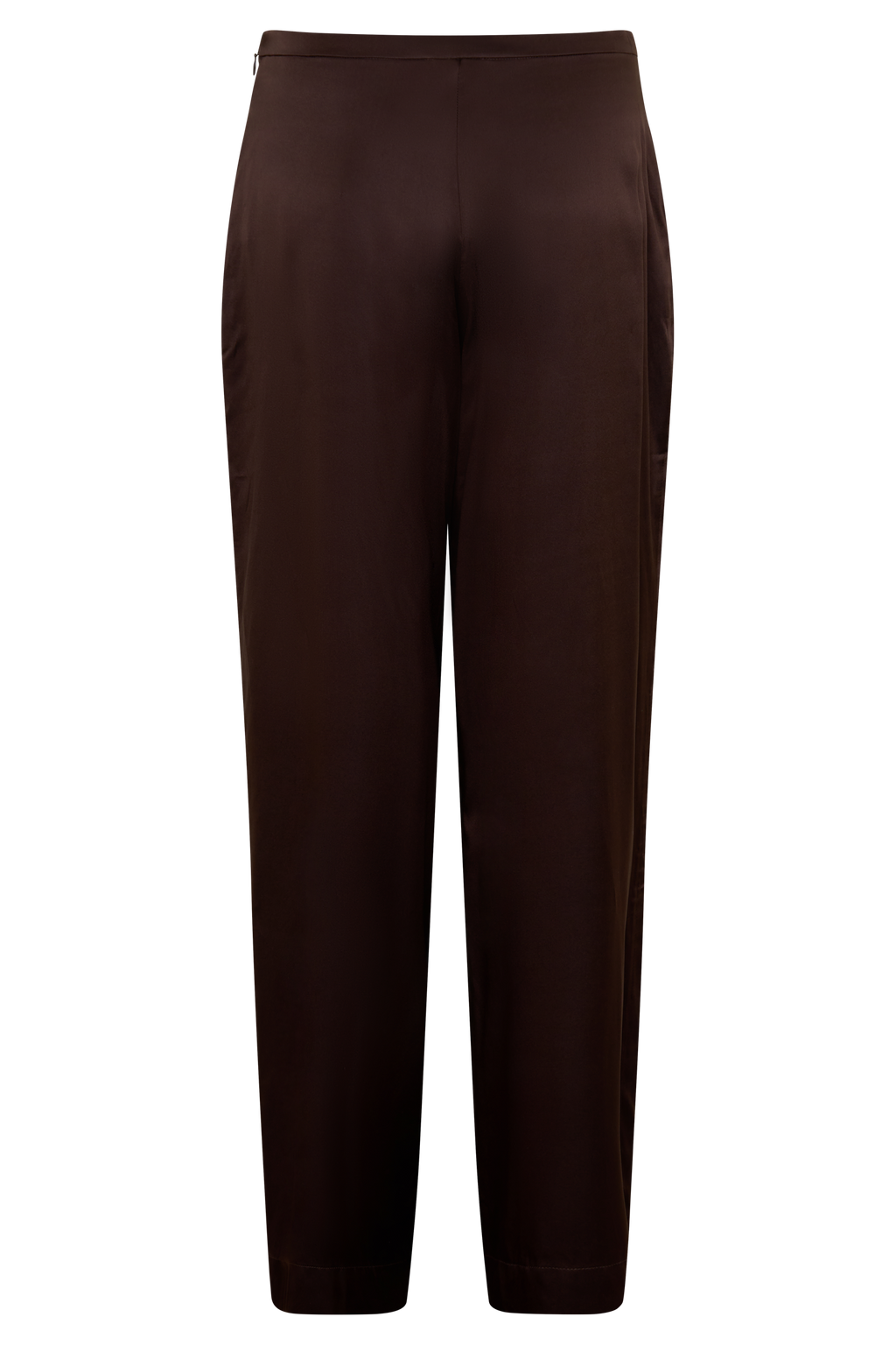 Kayla Silk Blend Straight Leg Pants - Dark Chocolate