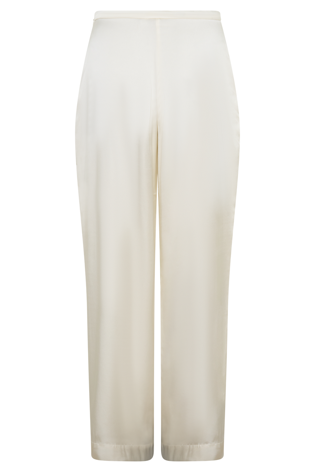 Kayla Silk Blend Straight Leg Pants - Ivory