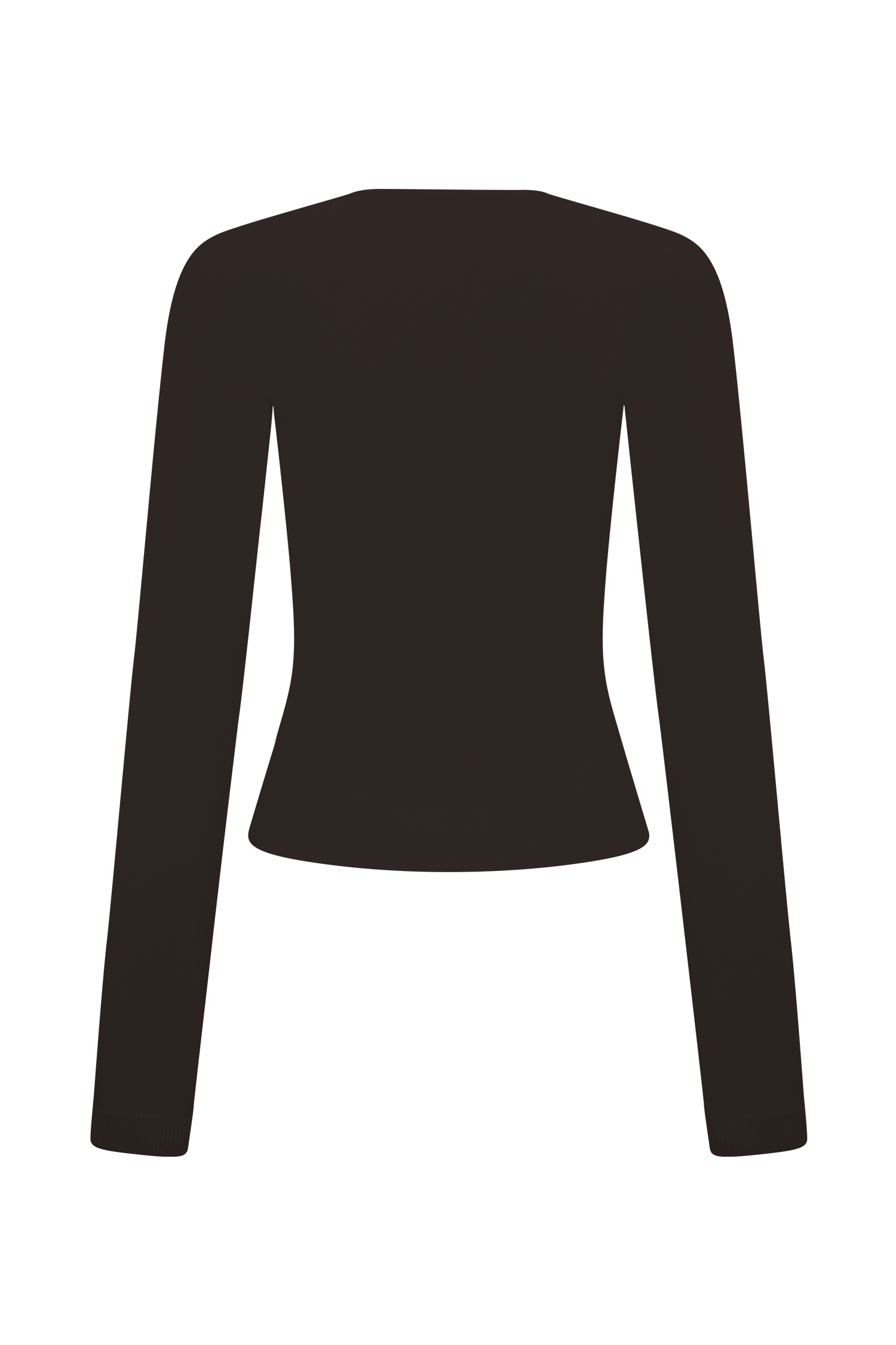 Kaylen Knit Long Sleeve Top - Dark Chocolate
