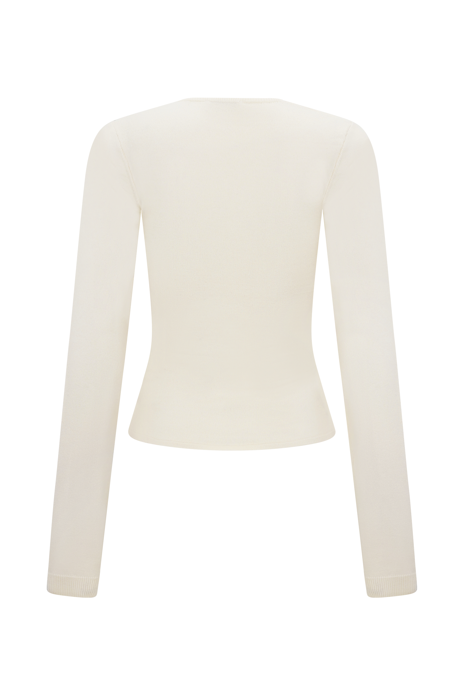 Kaylen Knit Long Sleeve Top - Ivory