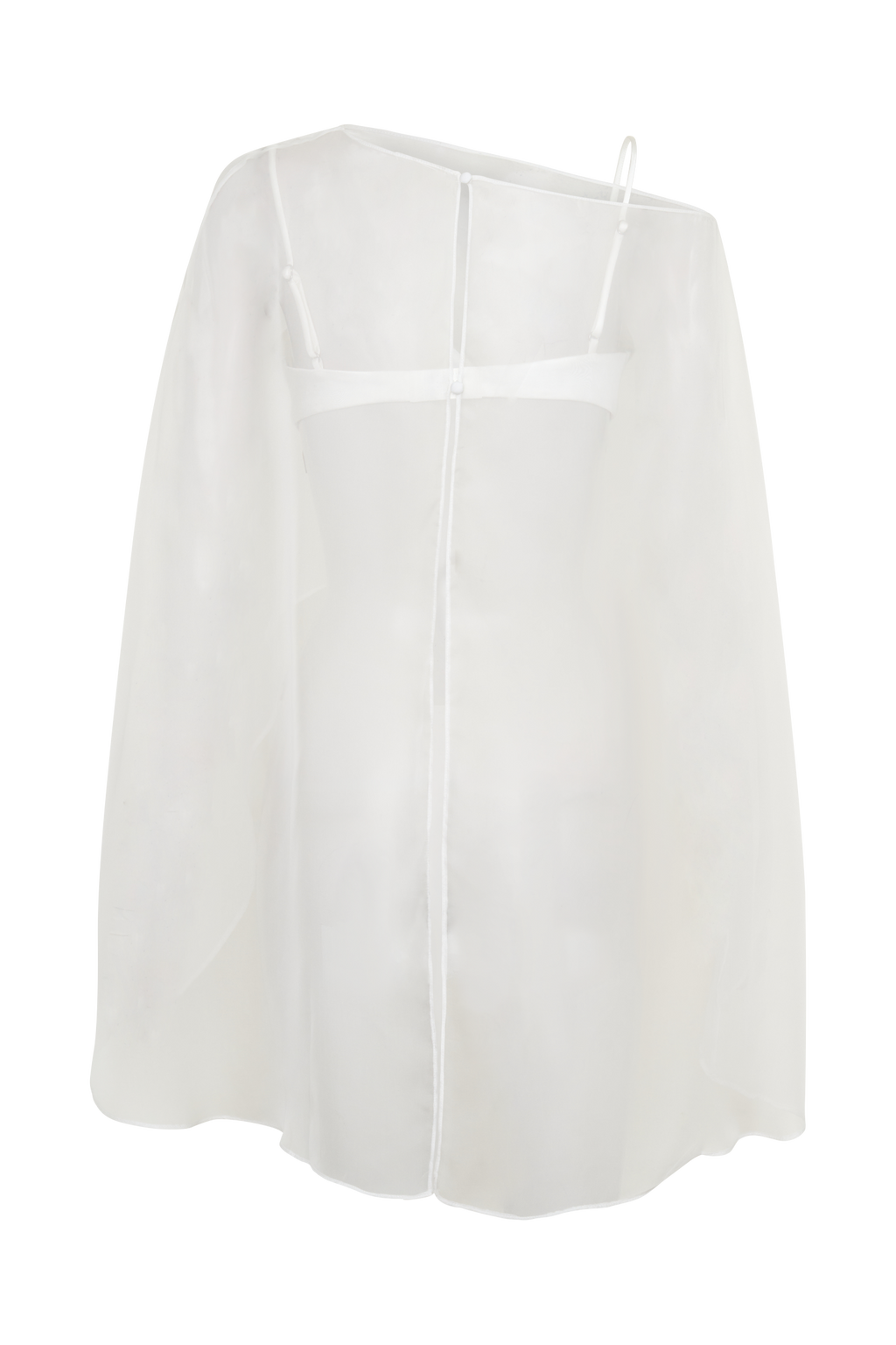 Kirstine Bralette With Chiffon Cape - Ivory