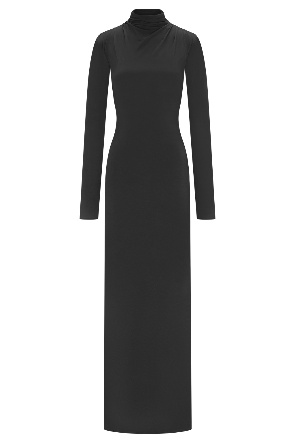 Kiyah Slinky Cut Out Maxi Dress - Black