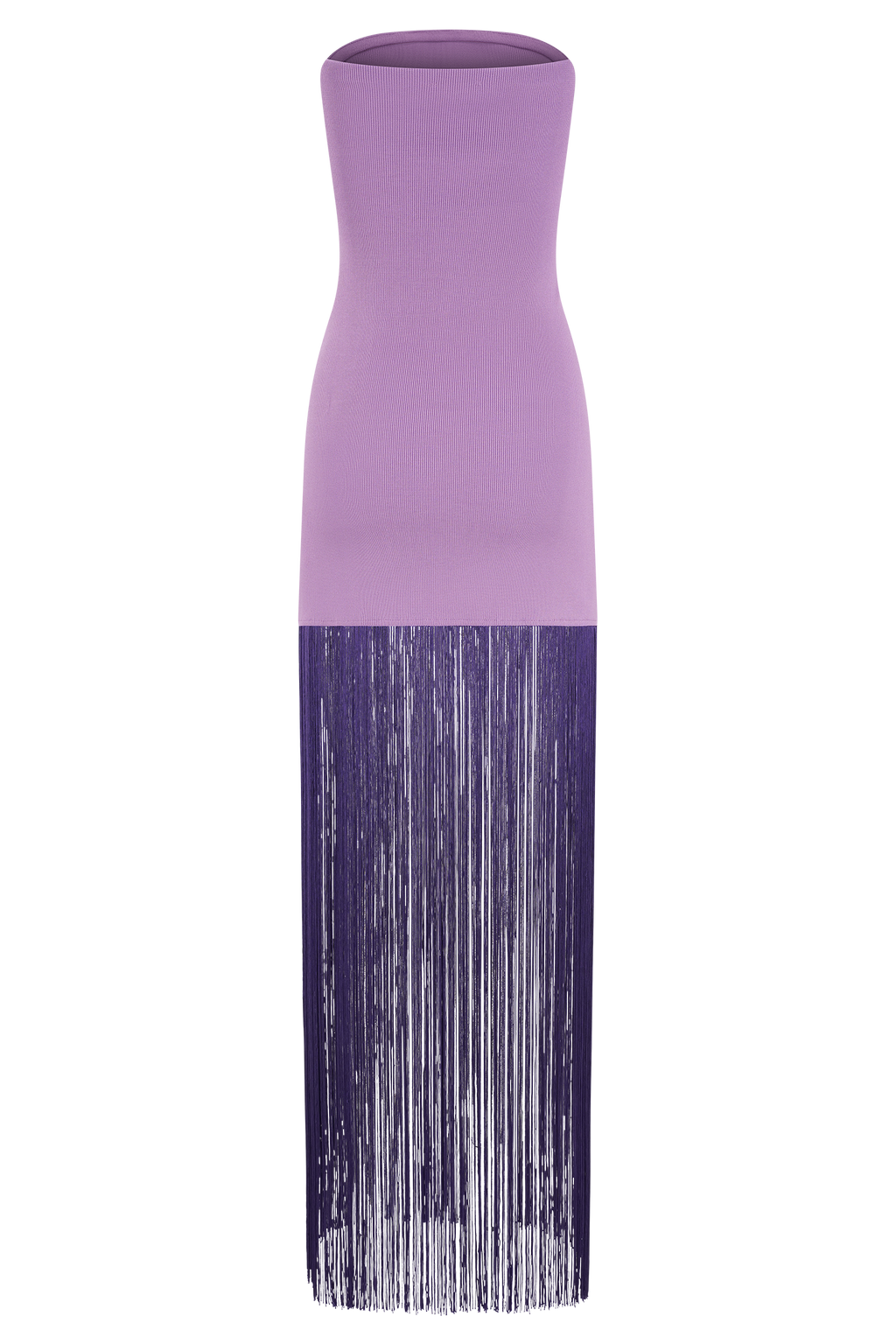 Koah Fringe Bandage Knit Maxi Dress - Purple