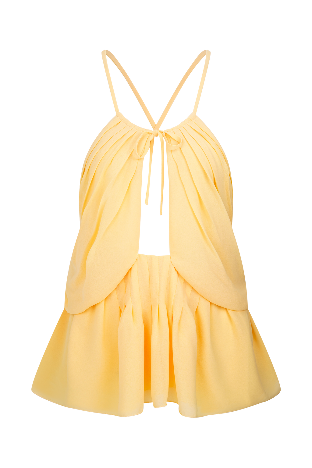 Korra Chiffon Halter Top - Butterscotch