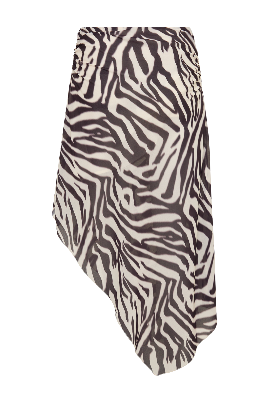Lana Chiffon Midi Skirt - Abstract Zebra Print
