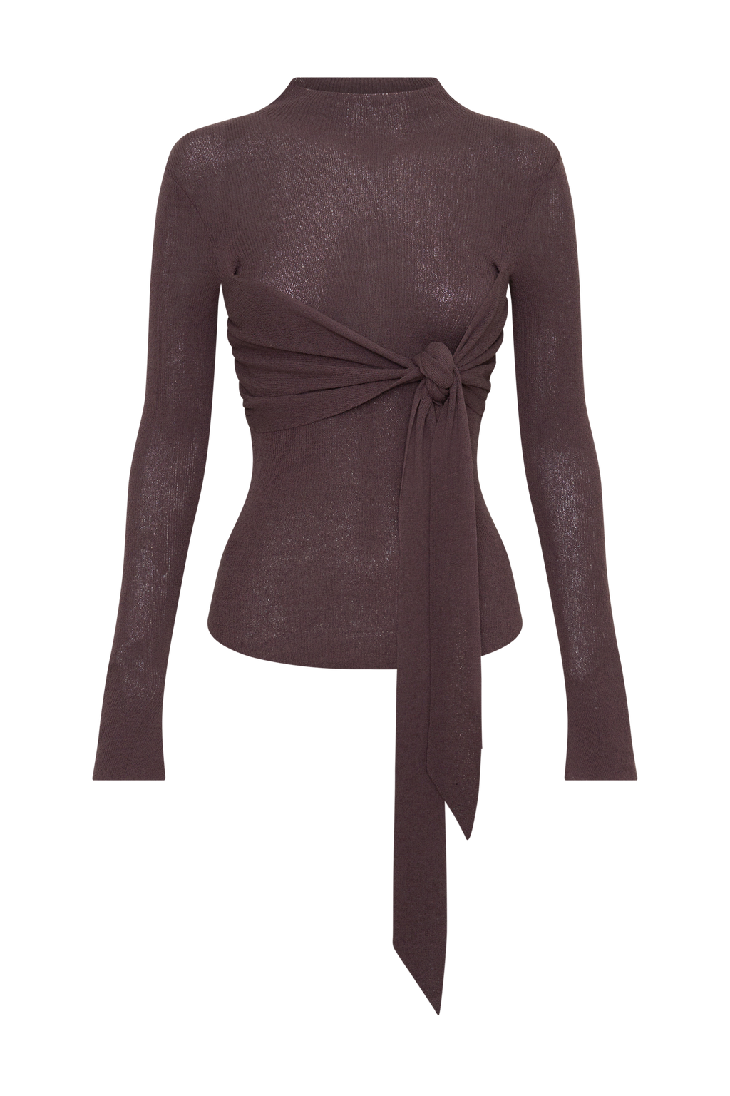 Lawson Wrap Knit Long Sleeve Top - Peppercorn