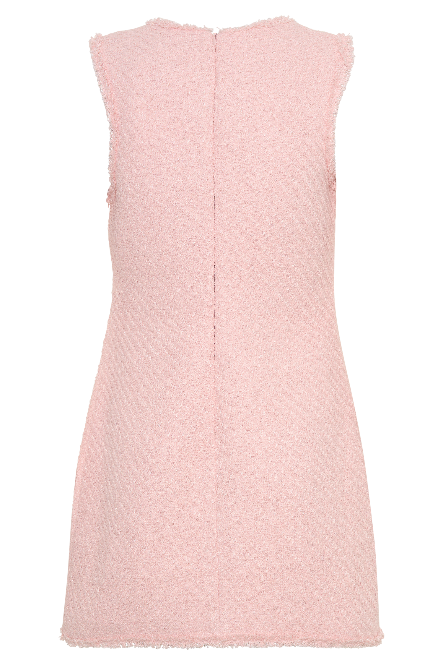 Lea Tweed Sleeveless Mini Dress - Baby Pink