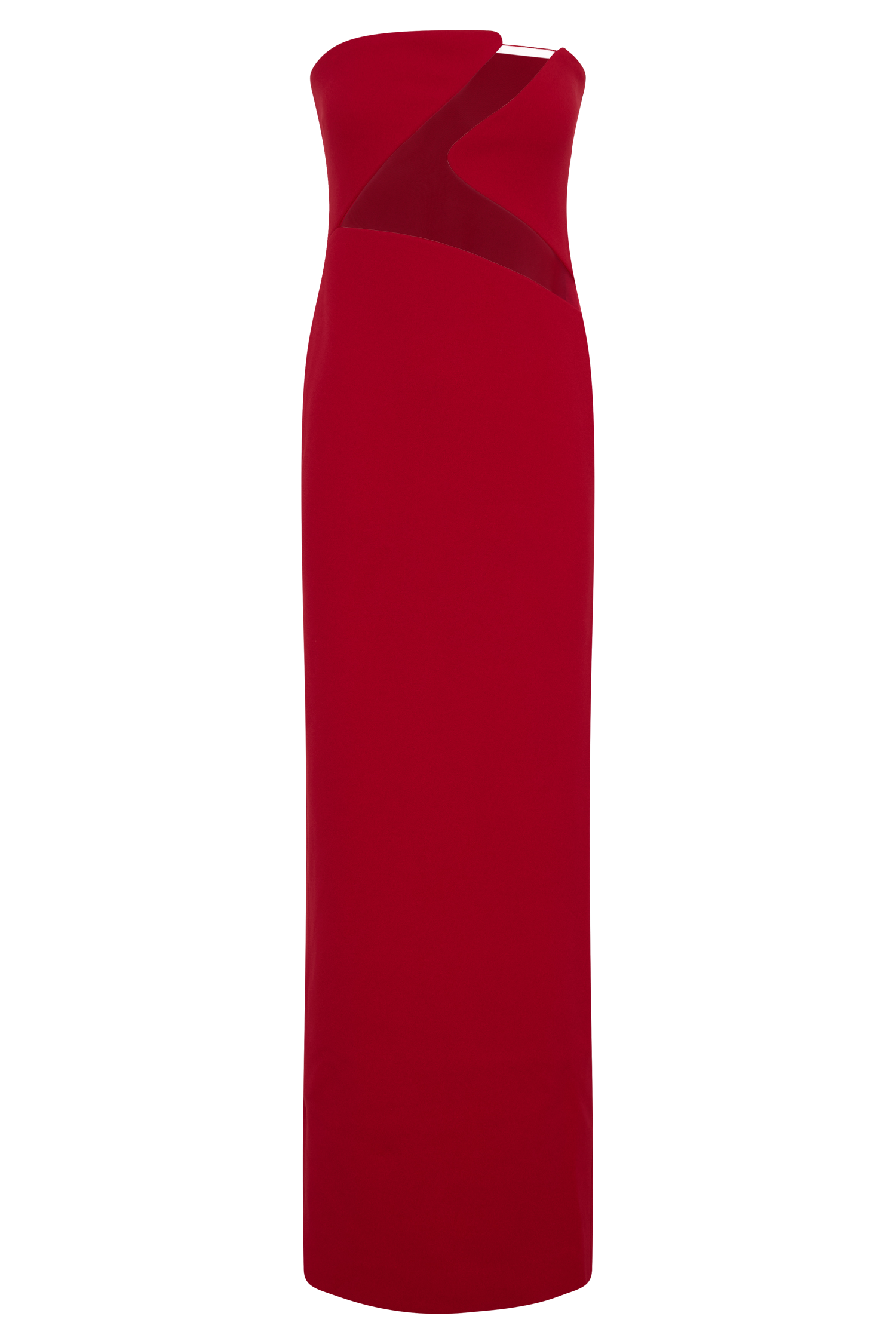 Lianne Strapless Maxi Dress - Red